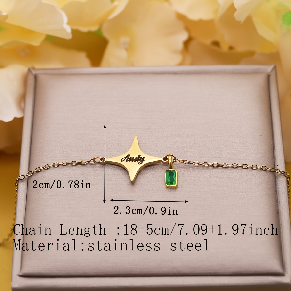 Personalized Shooting Star Name Bracelet, Custom Celestial Gift